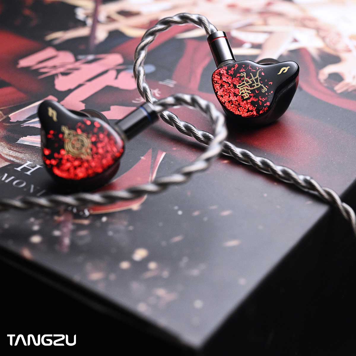 Tangzu Nezha IEM 0.78mm 3.5+4.4mm Cable Hybrid Driver Earphones 6 BA +1 EST In-Ear Monitors Multi-Driver Wired Earphones