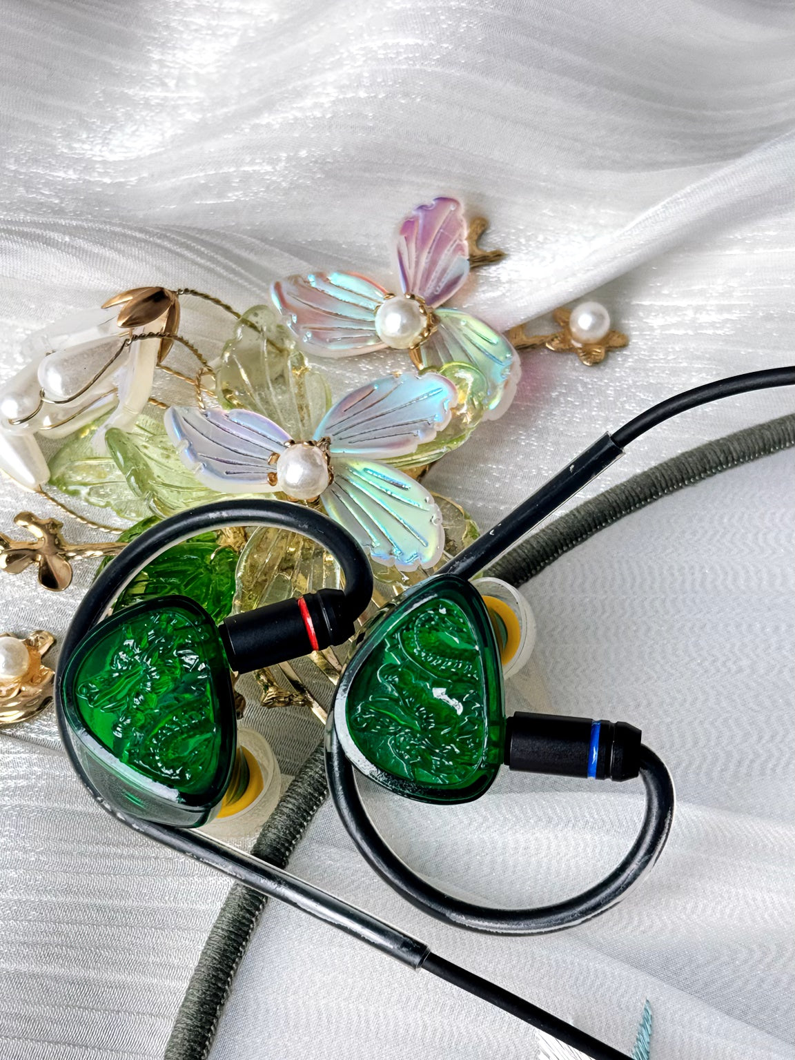 TANGZU WANER SG 2 Jade Dragon Edition 10mm PET Single Dynamic In-Ear Earphones with Silicone Storage Bag and Sancai wide bore