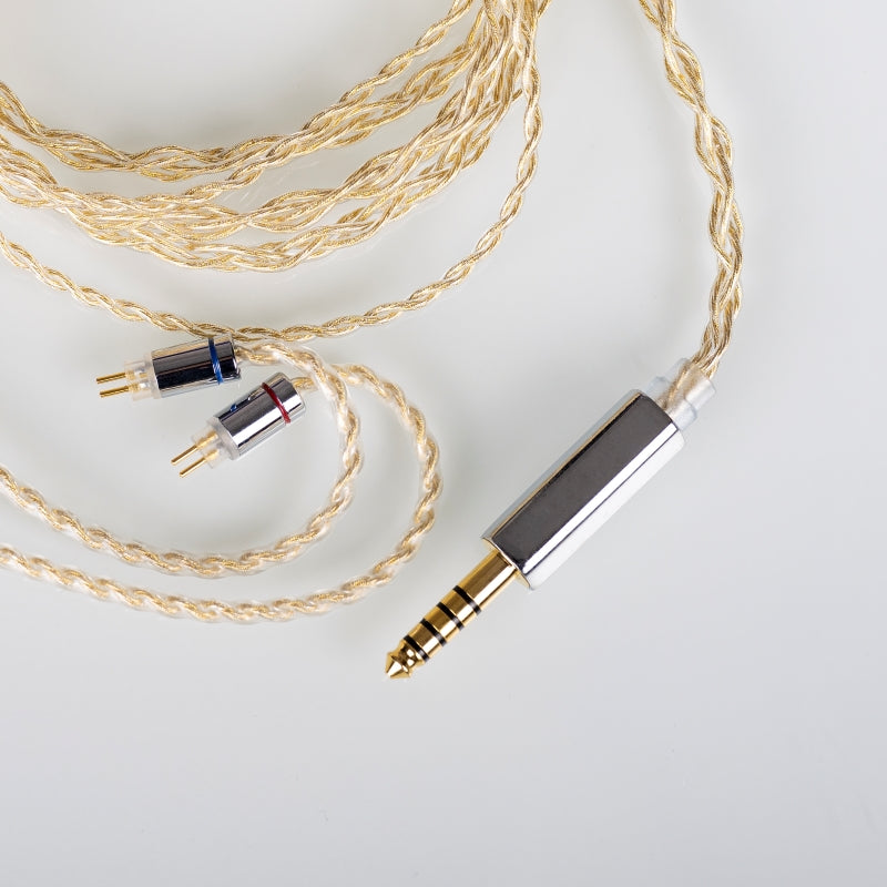 Junebarc Venus sterling silver gold plated audiophile headphone upgrade cable