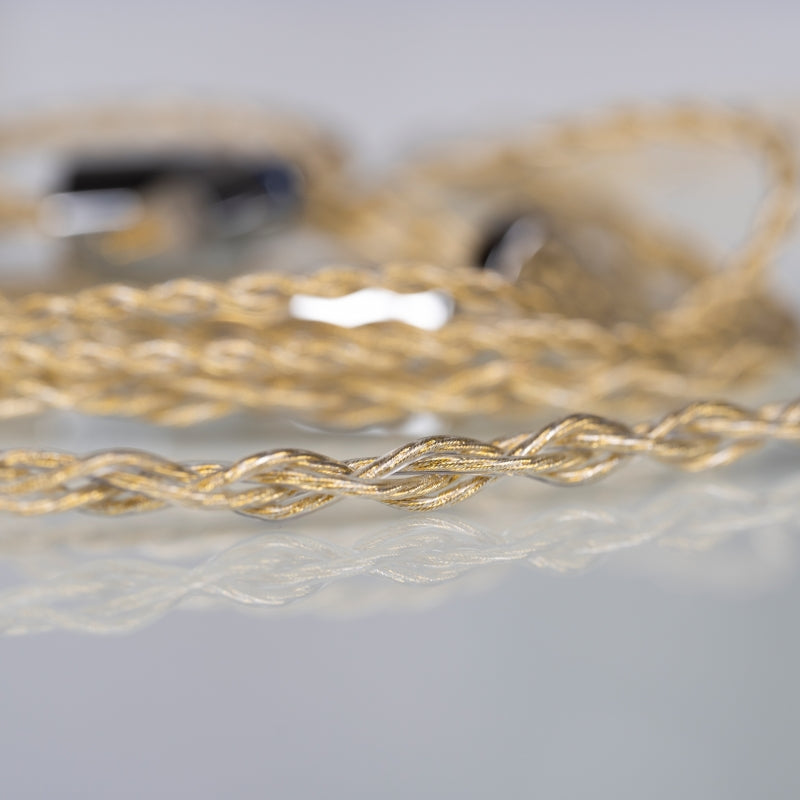 Junebarc Venus sterling silver gold plated audiophile headphone upgrade cable