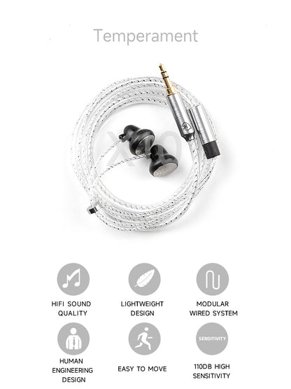 Temeprament Flat head wired earphones X6/X10