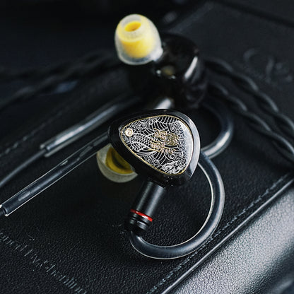 TANGZU WANER SG 2 Jade Dragon Edition 10mm PET Single Dynamic In-Ear Earphones with Silicone Storage Bag and Sancai wide bore