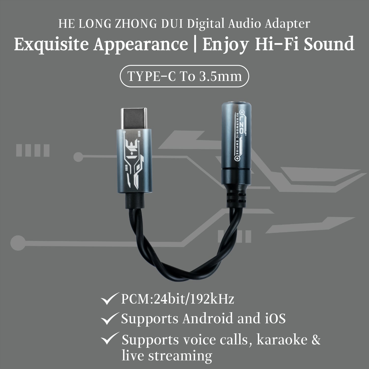 HE Longzhong 3.5mm Single-Ended Interface Adapte