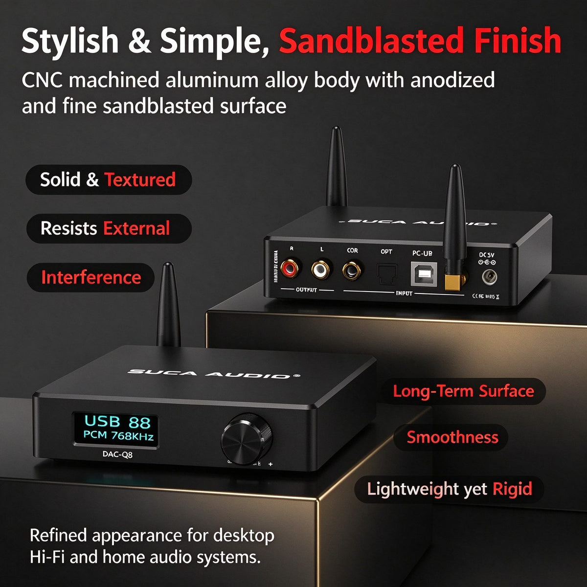 SUCA AUDIO Q8 HiFi Bluetooth DAC Decoder