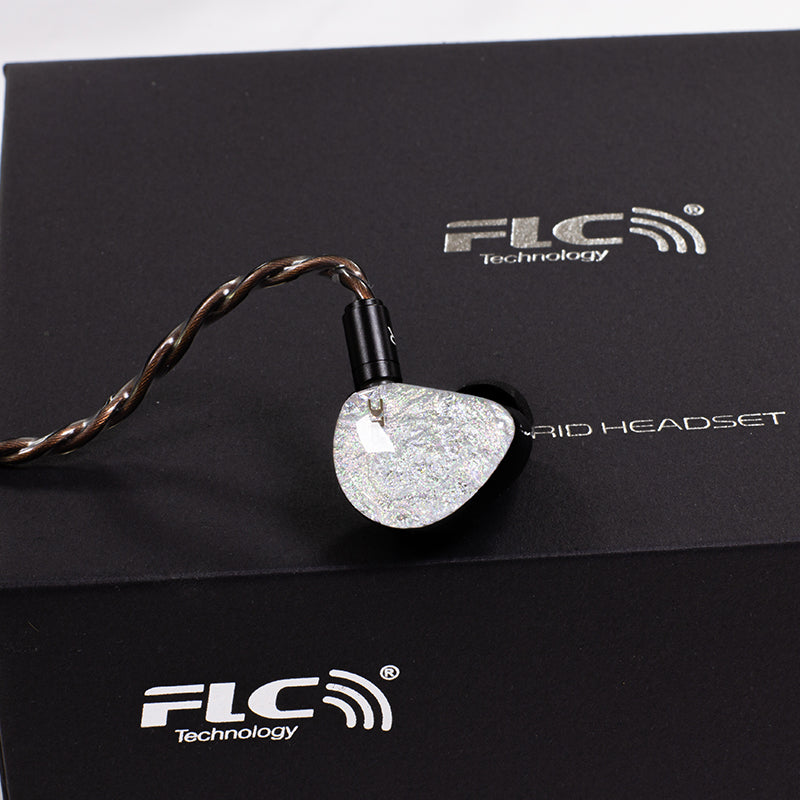 Audione FLC TECHNOLOGY SHIRASAWA1DD+4BA in-ear hifi wired headphones 5-unit ring iron vocal headphones