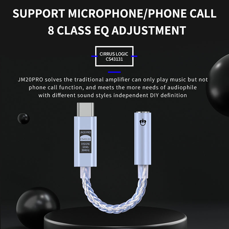 Audione JCALLY JM20 / PRO/ MAX High Performance DAC decoder Type-C to3.5mm Headphone Amplifier Adapter for Android Windows MacOs