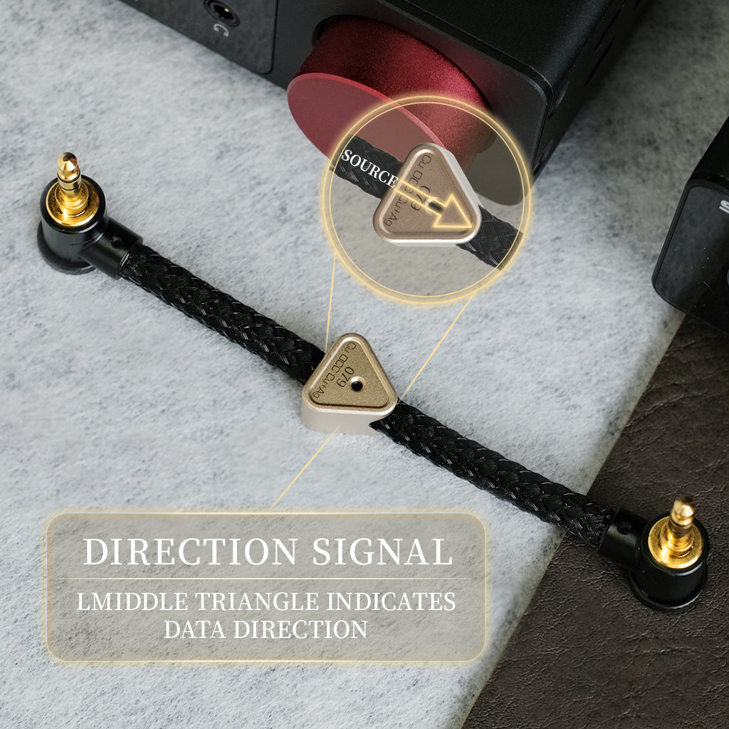 Audirect 6N (3.5mm/4.4mm) – Angled AUX Audio Cable