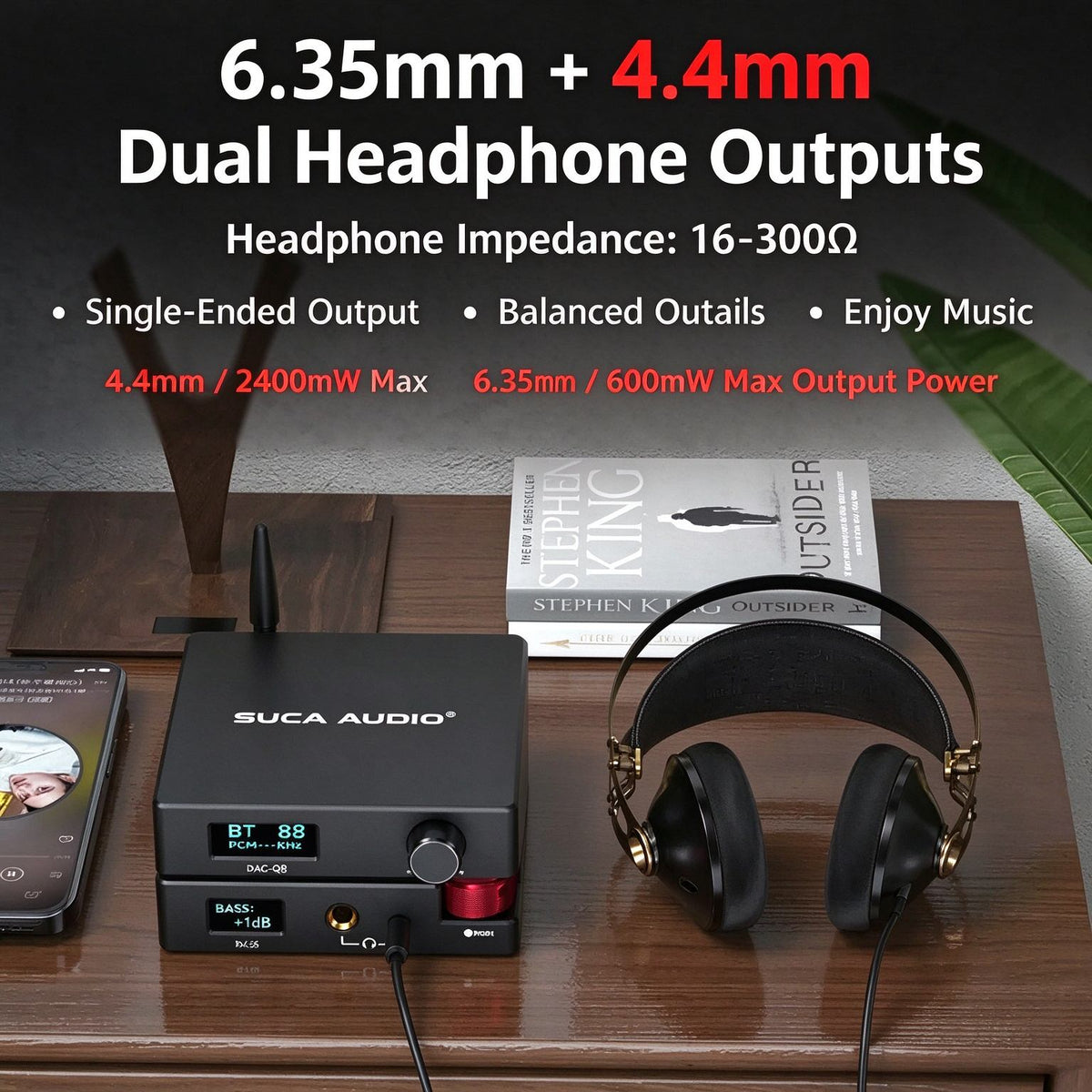 SUCA AUDIO Q8 HiFi Bluetooth DAC Decoder