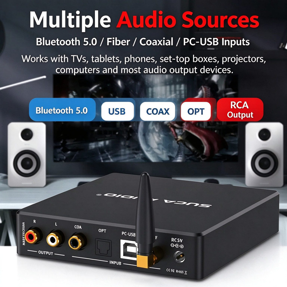 SUCA AUDIO Q8 HiFi Bluetooth DAC Decoder
