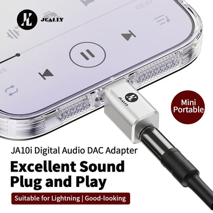Audione JCALLY JA10i C100 HIFI Earphone Digital Audio Mini Portable Adaptar Light-ing/Type-c to 3.5mm for Android IOS