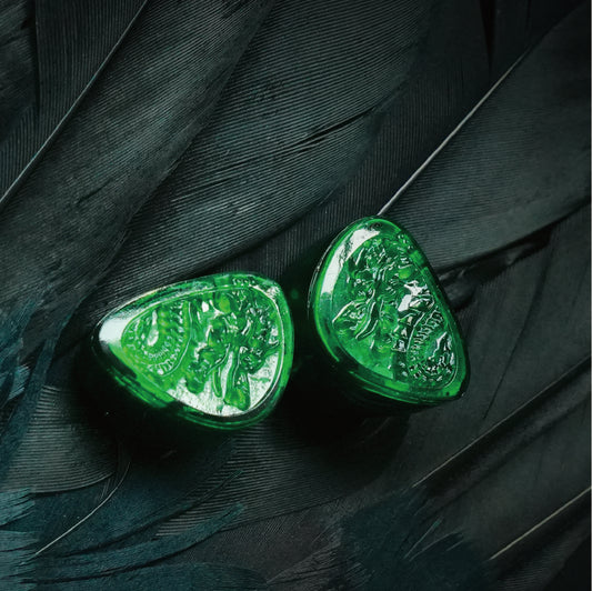 TANGZU WANER SG 2 Jade Dragon Edition 10mm PET Single Dynamic In-Ear Earphones with Silicone Storage Bag and Sancai wide bore