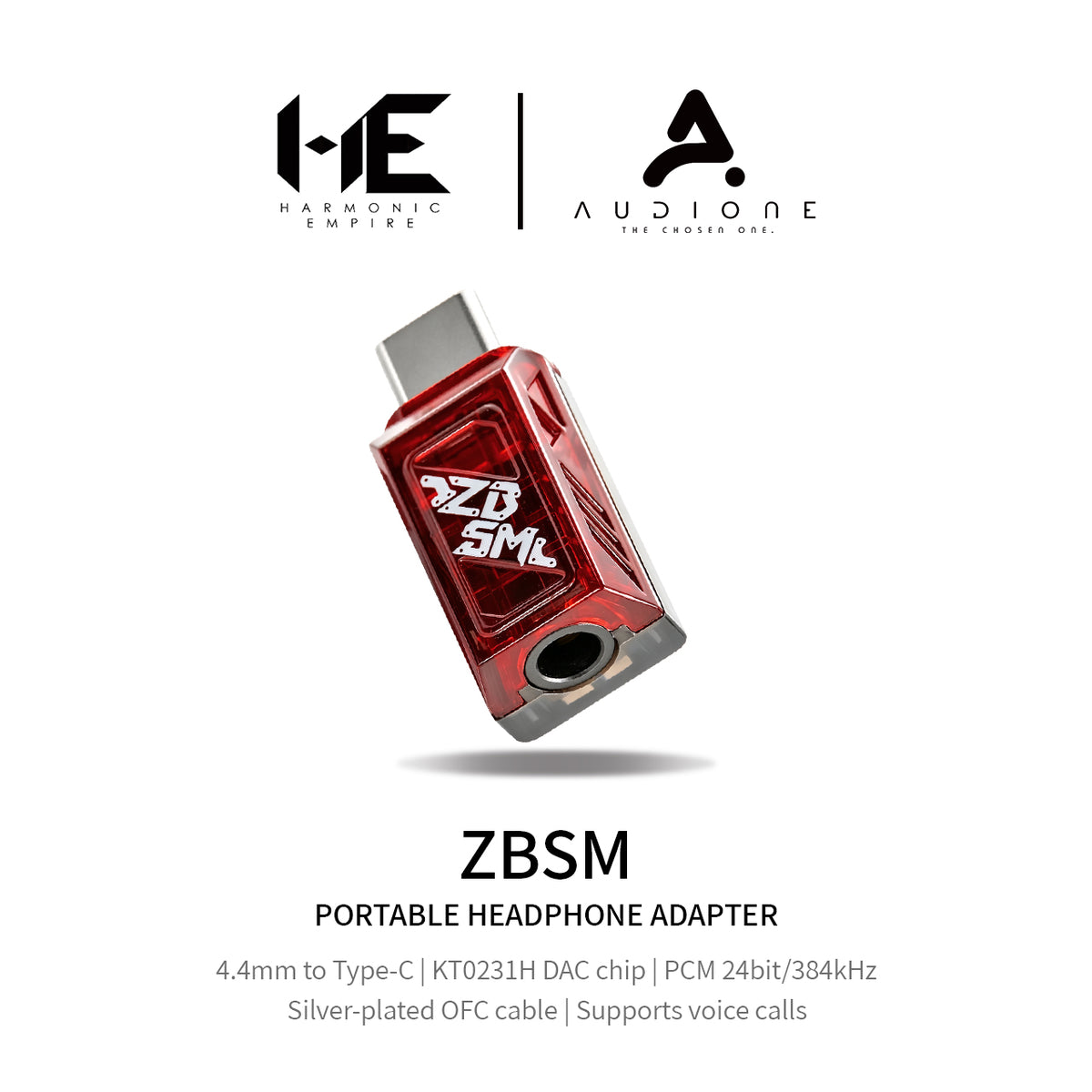 HE Zhang Ba She Mao Type-c to 4.4  Audio adapter