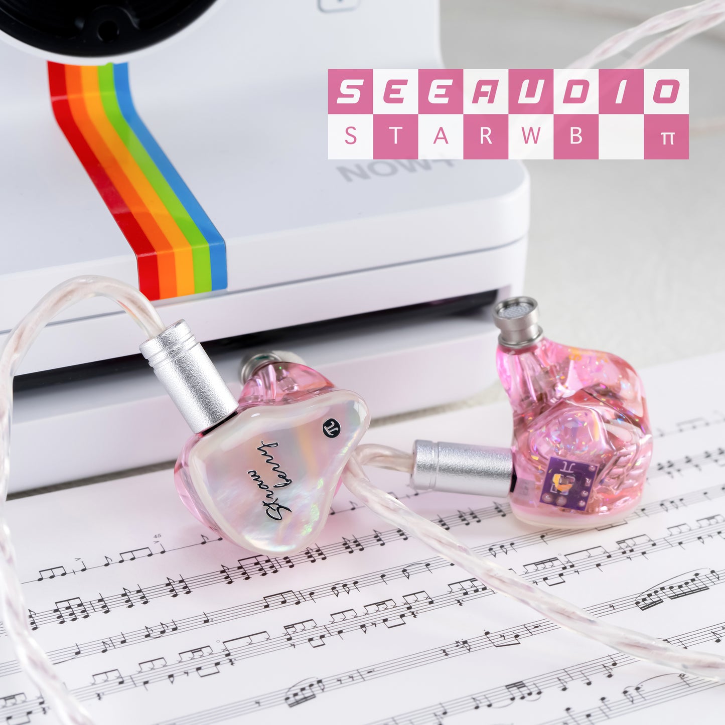 SeeAudio Strawberry π 6BA HiFi Wired Headphones Audiophile Balanced Sound with Clear Bass & Vocals Unique Design