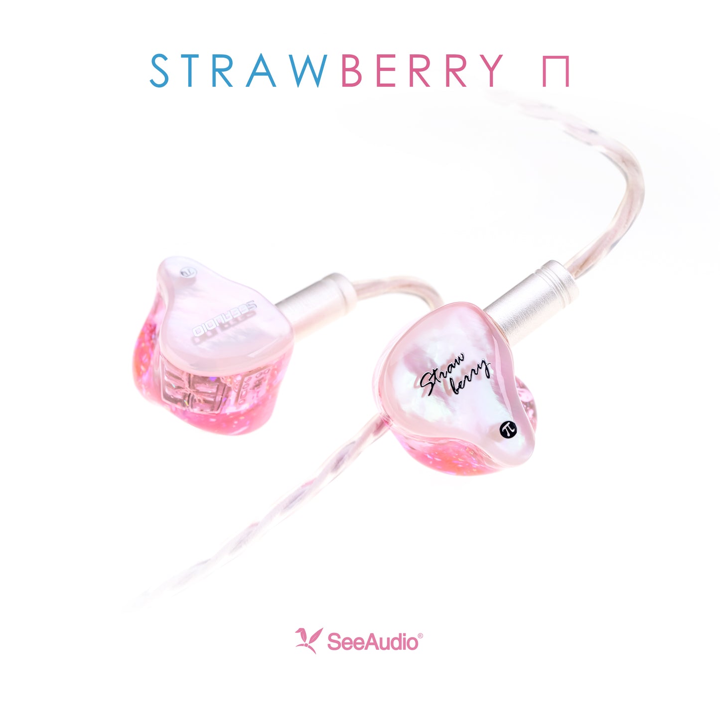 SeeAudio Strawberry π 6BA HiFi Wired Headphones Audiophile Balanced Sound with Clear Bass & Vocals Unique Design