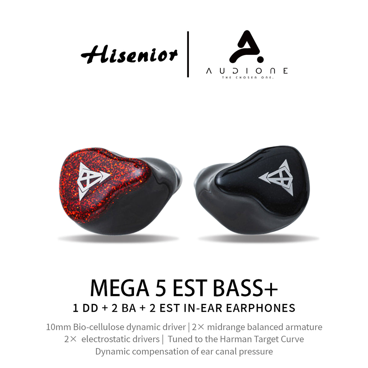 Hisenior Mega5 EST Bass+ Tribrid IEM