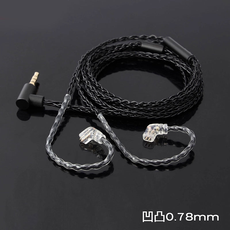 JCALLY JC08S 8-Core Silver-Plated Upgrade Cable Mic ForMMCX/2-pin