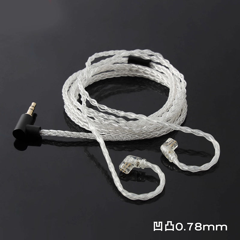 JCALLY JC08S 8-Core Silver-Plated Upgrade Cable Mic ForMMCX/2-pin