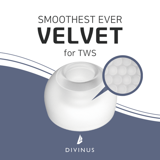 DIVINUS  VELVET TWS    Noise reduction, sound insulation, comfortable, silicone earphone cover