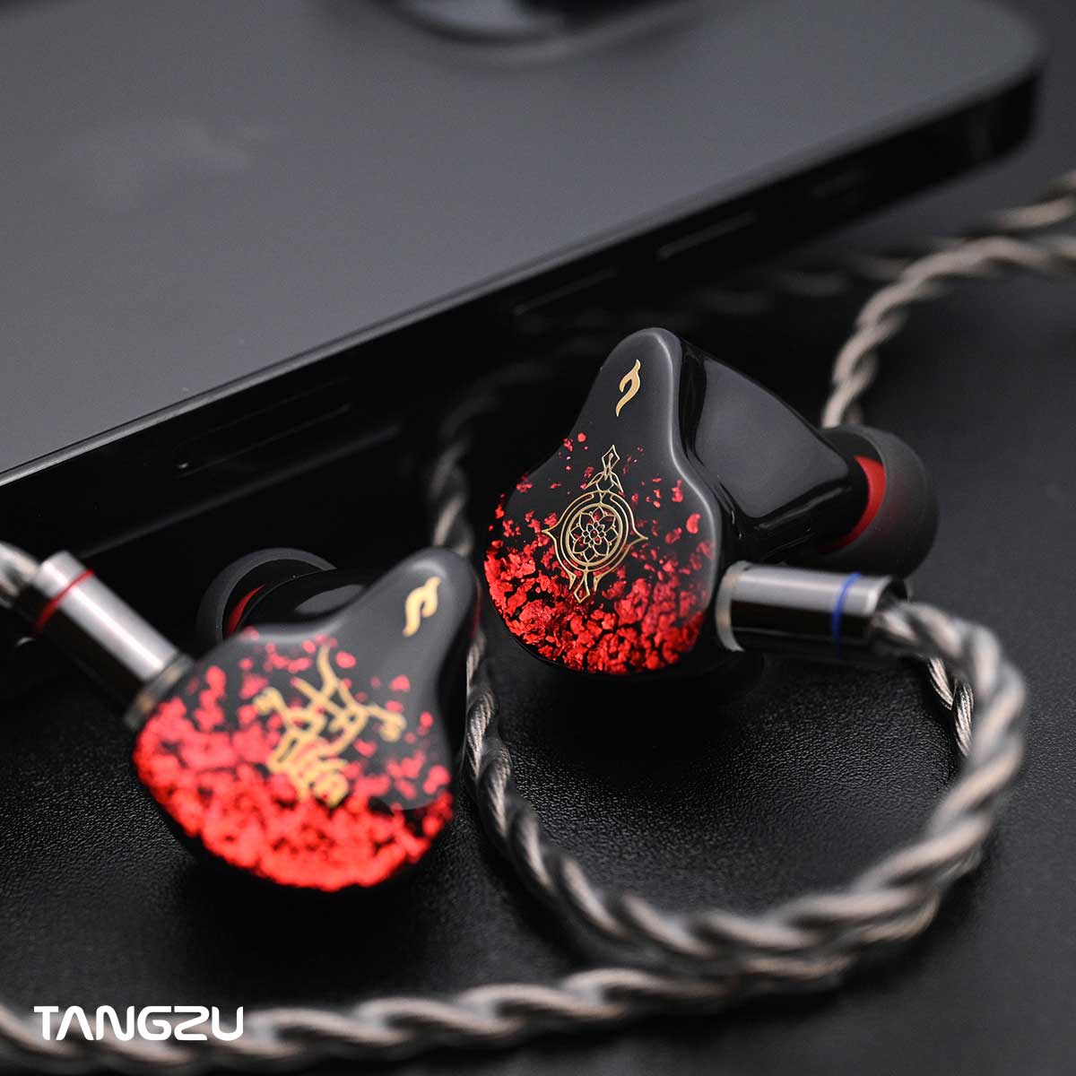 Tangzu Nezha IEM 0.78mm 3.5+4.4mm Cable Hybrid Driver Earphones 6 BA +1 EST In-Ear Monitors Multi-Driver Wired Earphones