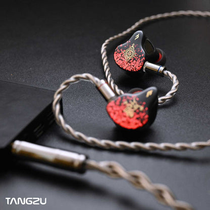 Tangzu Nezha IEM 0.78mm 3.5+4.4mm Cable Hybrid Driver Earphones 6 BA +1 EST In-Ear Monitors Multi-Driver Wired Earphones