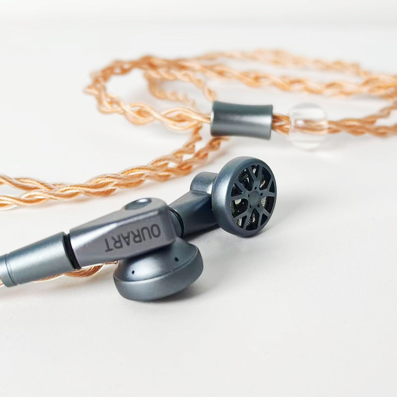 HESSIAN OURART All-metal hollow flagship flat-head earphones