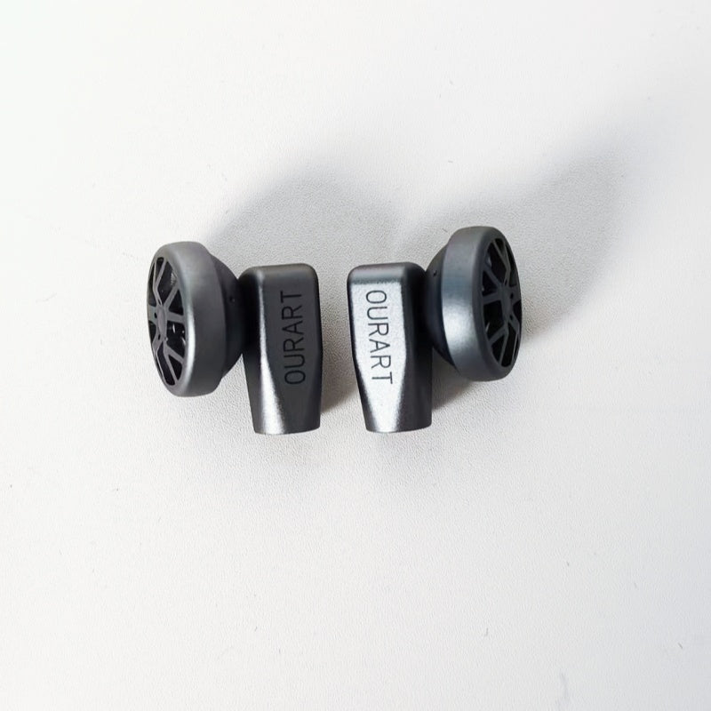 HESSIAN OURART All-metal hollow flagship flat-head earphones